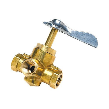 Seachoice Brass Three Way Fuel Line Valve, 50-20751