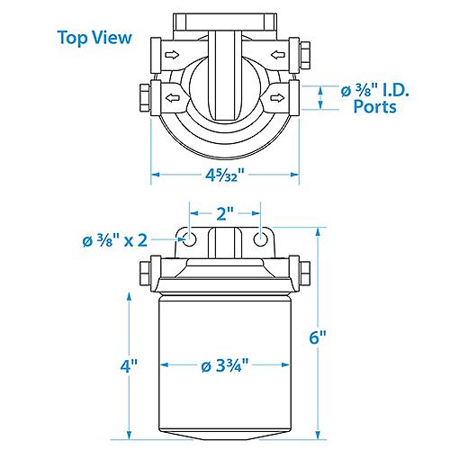 Seachoice 20911 Replacement Fuel/Water Separator Canister, 28 Micron