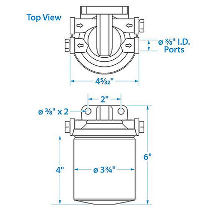 Seachoice 20911 Replacement Fuel/Water Separator Canister, 28 Micron