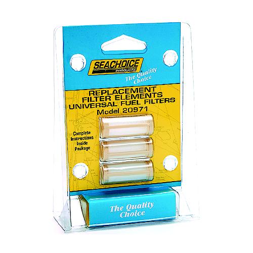 Seachoice Replacement Filters Only For 20941 In-Line Fuel Filter (Pack of 3)