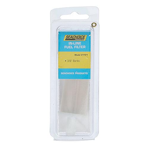 Seachoice in-Line Fuel Filter, 3/8 in., Plastic, Outboard, 20 Micron