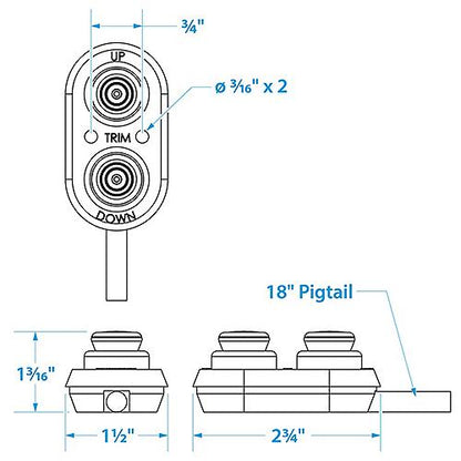 Seachoice Transom Trim Control