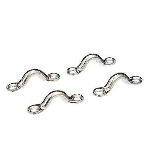 Seachoice 28811 Multi-Purpose Forged Stainless Steel 3/8 In. Eye Straps, Set of 4