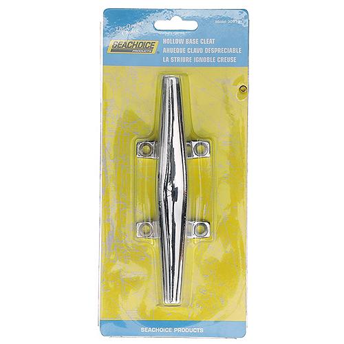 Seachoice 30571 Hollow Base Cleat, Chrome-Plated Zamak, 6 in. Long