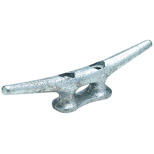 Seachoice 30630 Open Base Dock Cleat, Galvanized Gray Iron, 12 In.