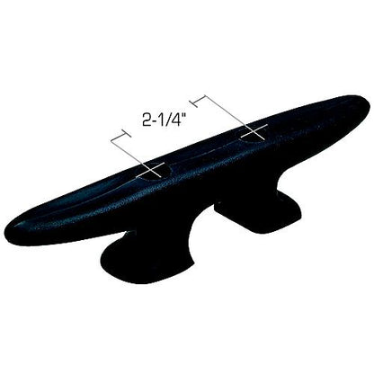Seachoice 30841 Plastic Open Base 8 In. Boat Dock and Anchor Line Cleat, Black Finish