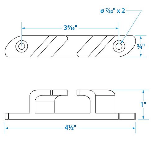Seachoice 31251 316 Stainless Steel Bow Chocks,  Pack of 2