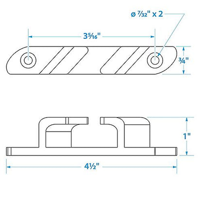 Seachoice 31251 316 Stainless Steel Bow Chocks,  Pack of 2