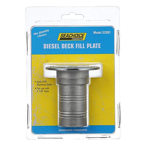 Seachoice Corrosion-Resistant Cast 316 Stainless Steel Deck Fill, Diesel Fill w/ Cap
