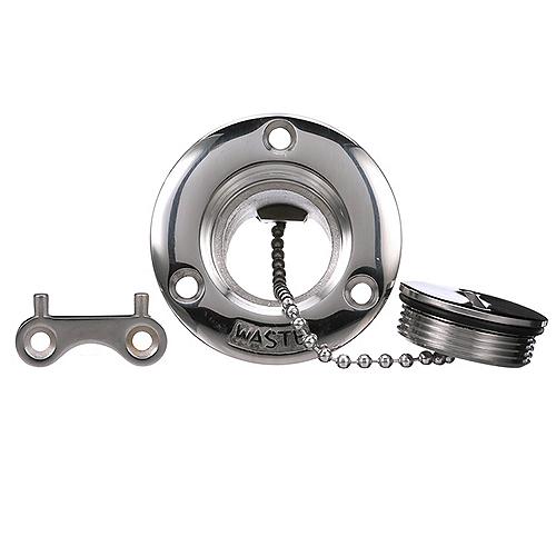 Seachoice 32281 Corrosion-Resistant Cast 316 Stainless Steel Deck Fill Waste Fill w/ Cap