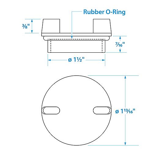 Seachoice Replacement Gas Fill Cap, Non-Locking