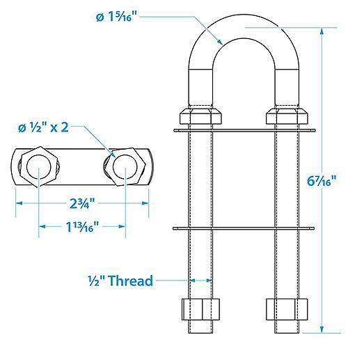 Seachoice 33641 Stainless Steel Bow Eye