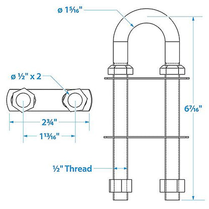Seachoice 33641 Stainless Steel Bow Eye