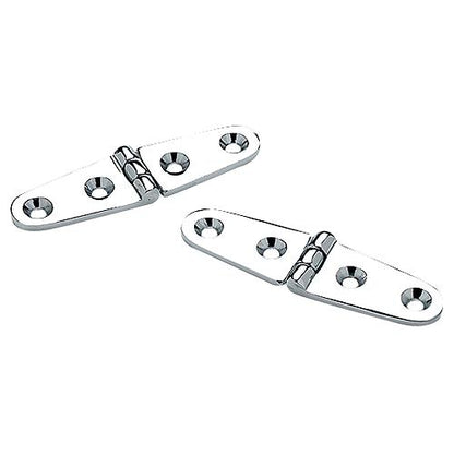 Seachoice 33821 Chrome Plated Brass Strap Hinges (1 Pair Per Pack)