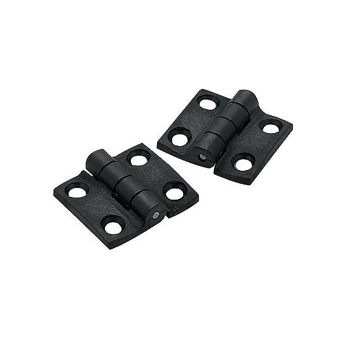 Seachoice 33891 Butt Hinge, 1-1/2" x1-3/8 Black Nylon , Pairs