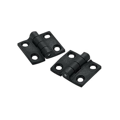 Seachoice 33891 Butt Hinge, 1-1/2" x1-3/8 Black Nylon , Pairs