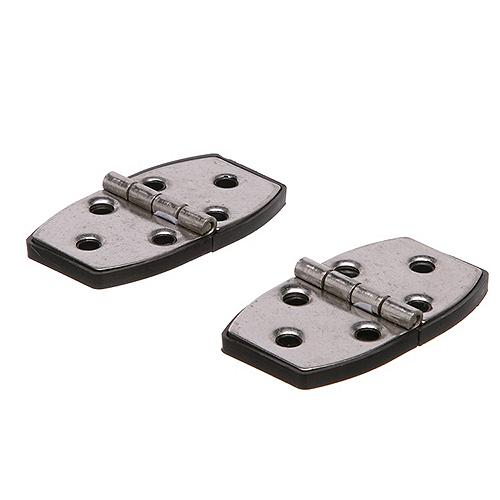 Seachoice 34151 Marine-Grade Utility Hinges, 304 Stainless Steel w/ Black Nylon Base Plate, Pack of 2