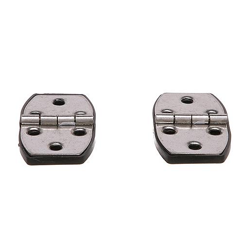 Seachoice 34151 Marine-Grade Utility Hinges, 304 Stainless Steel w/ Black Nylon Base Plate, Pack of 2