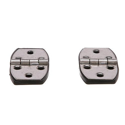 Seachoice 34151 Marine-Grade Utility Hinges, 304 Stainless Steel w/ Black Nylon Base Plate, Pack of 2