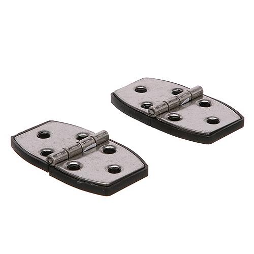 Seachoice 34151 Marine-Grade Utility Hinges, 304 Stainless Steel w/ Black Nylon Base Plate, Pack of 2