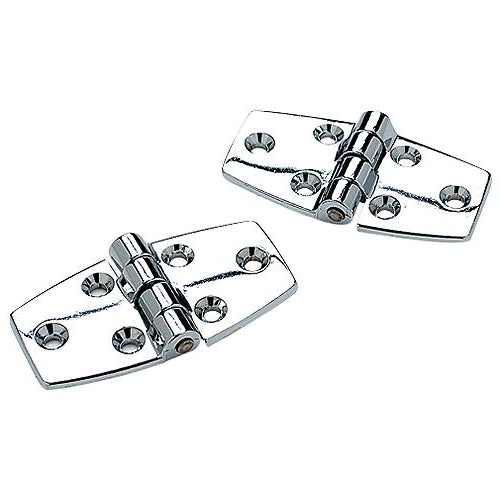 Seachoice 34231 (2) 3" x 1-1/2" Chrome Plated Zinc Utility Hinges