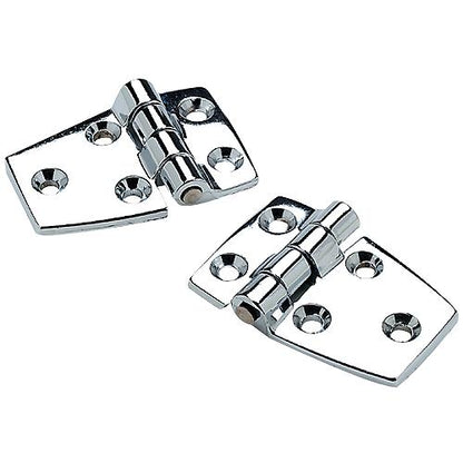 Seachoice 34401 (2) 2-1/4" x 1-1/2" Chrome Plated Zinc 3/4" Short Side Hinges