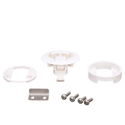 Seachoice 35521 Flush Mount Slam Latch, Rust-Free White Plastic, 2 in. Diameter