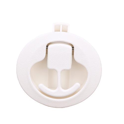 Seachoice 35521 Flush Mount Slam Latch, Rust-Free White Plastic, 2 in. Diameter