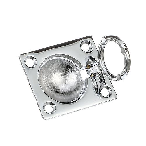 Seachoice 36661 Chrome-Plated Cast Brass Square Flush Hatch Ring Pull