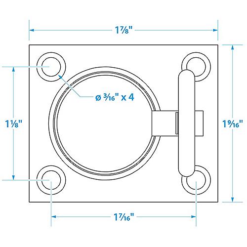 Flush Ring Pull Seachoice 36661