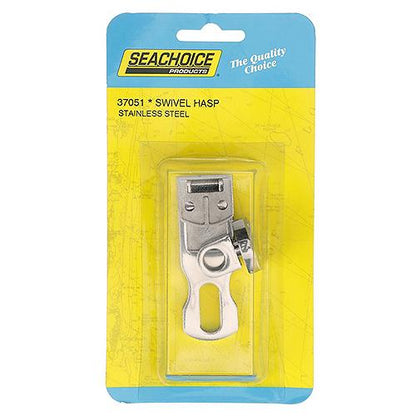 Seachoice 37501 Marine-Grade Safety Hasp w/ Swivel Eye, Polished 316 Stainless Steel