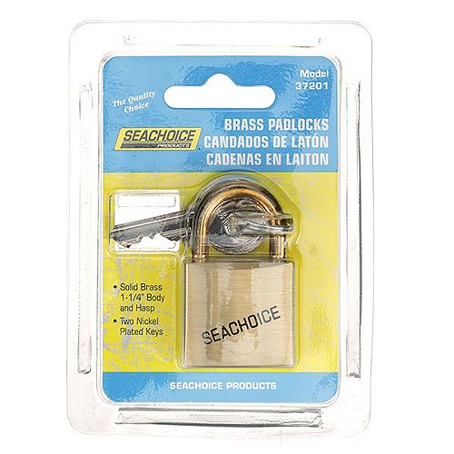 Seachoice 37201 Solid Brass Padlock, 1.25 in., Includes 2 Keys
