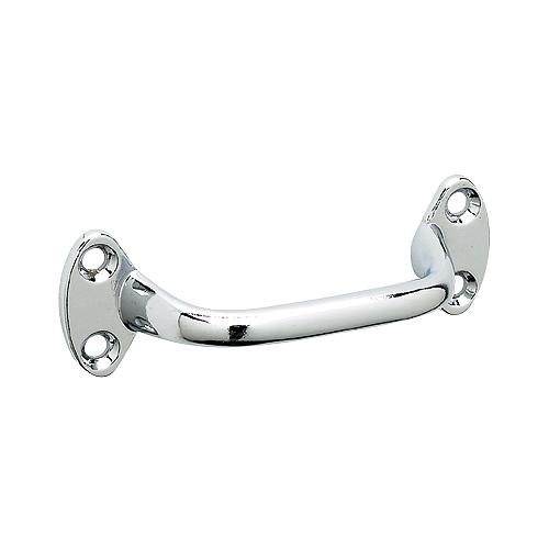 Seachoice 37521 Heavy Duty Transom Handle, Triple Chrome-Plated Cast Brass, 6 in. Round Grip