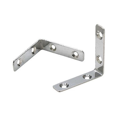 Seachoice Marine-Grade 90-Degree Angle Bracket, Polished 304 Stainless Steel, 2-3/8 in. X 1/2 in., Pack of 2