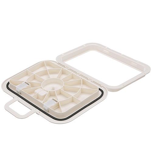 Seachoice 39201 White Offshore Hinged Low-Profile Hatch, 10 In. X 20 In.