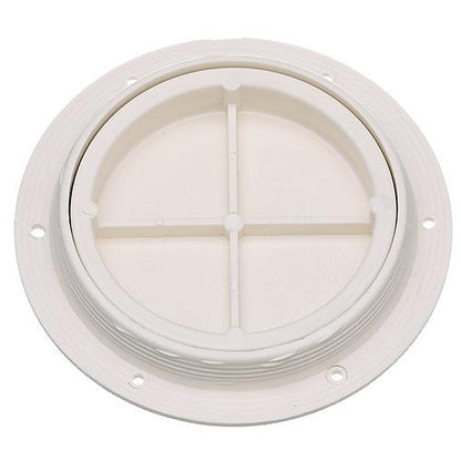 Seachoice 39461 White Pry-Up Deck Plate, Watertight, Up to 4-3/8 in. Diameter