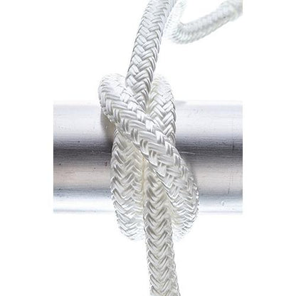Seachoice Double-Braid Nylon Dock Line w/ Eye Splice, Pre-Shrunk, Heat Stabilized, 3/8 In. X 20 Ft., White