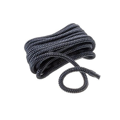 Seachoice Double-Braid Nylon Dock Line w/ Eye Splice, Pre-Shrunk, Heat Stabilized, 3/8 In. X 20 Ft., Black