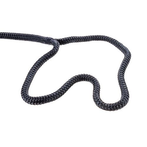Seachoice Double-Braid Nylon Dock Line w/ Eye Splice, Pre-Shrunk, Heat Stabilized, 1/2 In. X 20 Ft., Black
