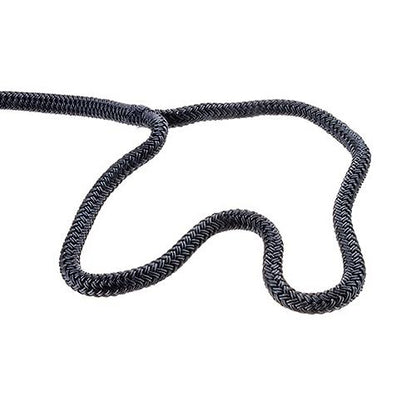 Seachoice Double-Braid Nylon Dock Line w/ Eye Splice, Pre-Shrunk, Heat Stabilized, 1/2 In. X 20 Ft., Black