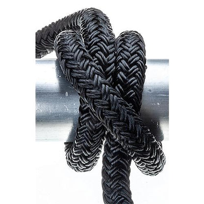 Seachoice Double-Braid Nylon Dock Line w/ Eye Splice, Pre-Shrunk, Heat Stabilized, 1/2 In. X 20 Ft., Black