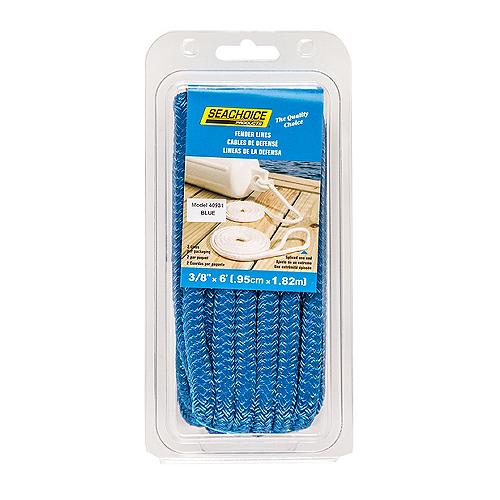 Seachoice Double-Braid Nylon Fender Line, 3/8 In. X 6 Ft., Blue, 40931