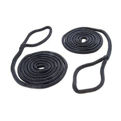 Seachoice Double-Braid Nylon Fender Line, 3/8 In. X 6 Ft., Black, 40961