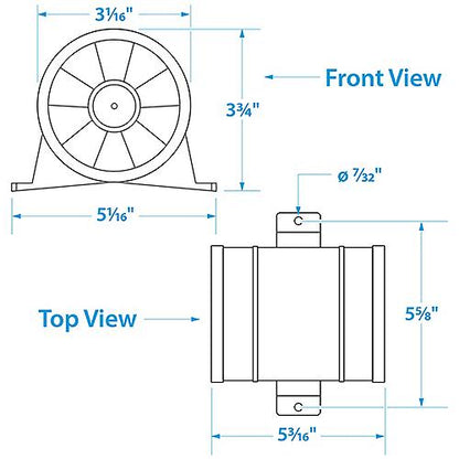 Seachoice 41871 In-Line Exhaust Blower, 3 In.