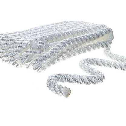Seachoice High Quality Dock Rope for Boating - 3-Strand Twisted Nylon Dock Line, 3/8-Inch x 15 Feet, White