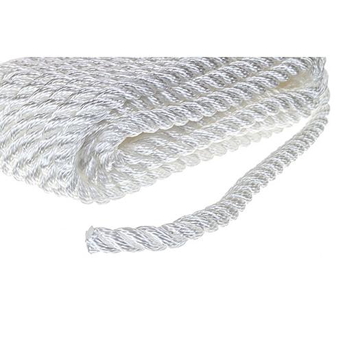 Seachoice High Quality Dock Rope for Boating - 3-Strand Twisted Nylon Dock Line, 3/8-Inch x 25 Feet, White
