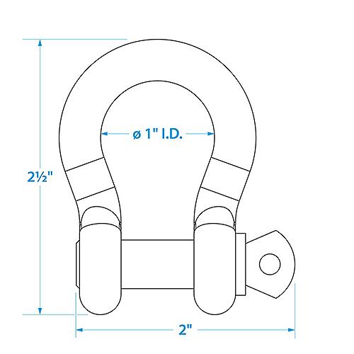 Seachoice Galvanized Steel Anchor Shackles, 3/8 In., 43071