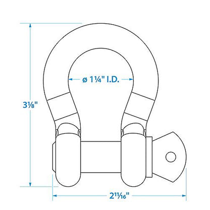 Seachoice Galvanized Steel Anchor Shackles, 1/2 In., 43091