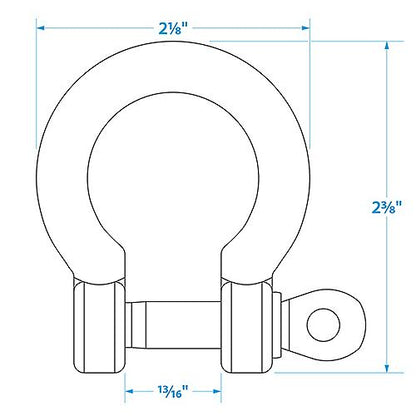 Seachoice Stainless Steel Anchor Shackle, 3/8 In., 43181