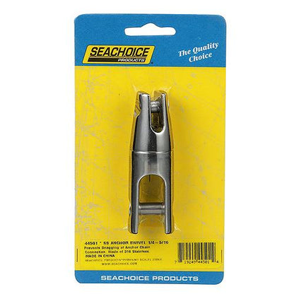 Seachoice Stainless Steel Anchor Swivel, 3 ½ In. Long, 5/8 In. Anchor Side, 9/32 In. Chain Side